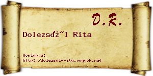 Dolezsál Rita névjegykártya